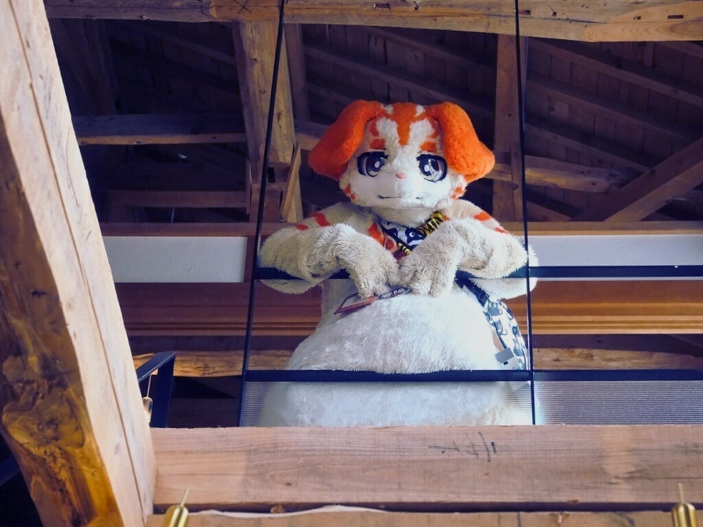 ２階から見下ろす春陽